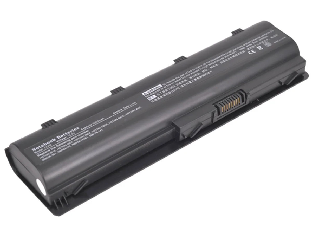 HP CQ42 laptop battery compatible with HP Presario CQ42, CQ56, G42, G62, Pavilion DV6, and more. High-quality replacement for long-lasting use.