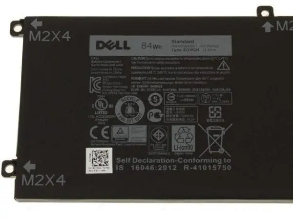 Buy Original Dell 4GVGH 1P6KD Laptop Battery – 11.4V 84Wh for Precision 5510 & XPS 15 9550