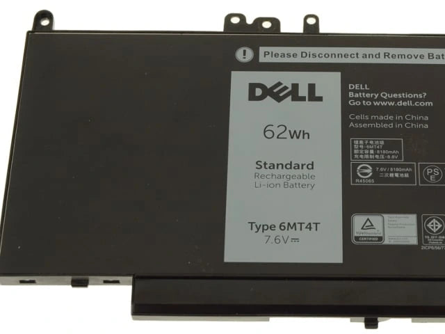 Genuine Dell 6MT4T Laptop Battery – High-Capacity 62Wh Replacement for Dell Latitude & Precision Series