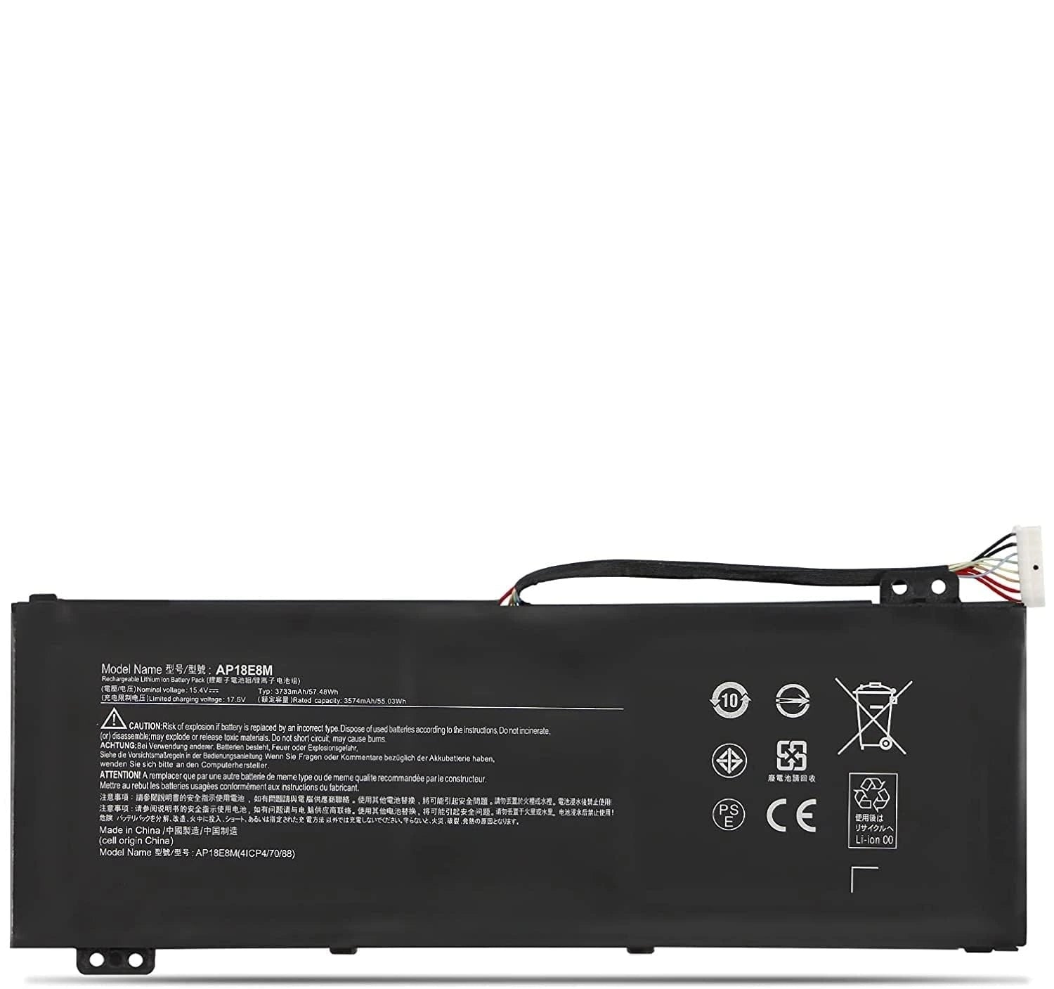"AP18E7M battery for Acer Aspire 7 and Nitro 5 laptop models, offering reliable power and performance."