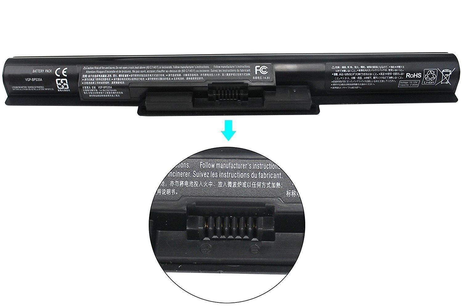 Buy Sony Vaio BPS35A Battery – Compatible with Sony Vaio SVF142, SVF152 Series, Reliable & Durable Laptop Battery Replacement