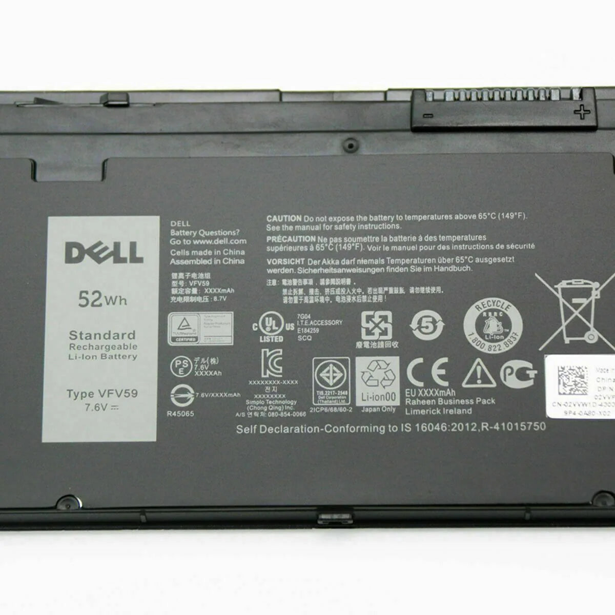 Dell GVD76 Laptop Battery – Genuine 7.4V 52Wh Li-ion Battery for Latitude E7240, E7250 – Safety & Performance Assured